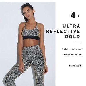 Noli Yoga Studio Bra- Ultra Reflective Gold